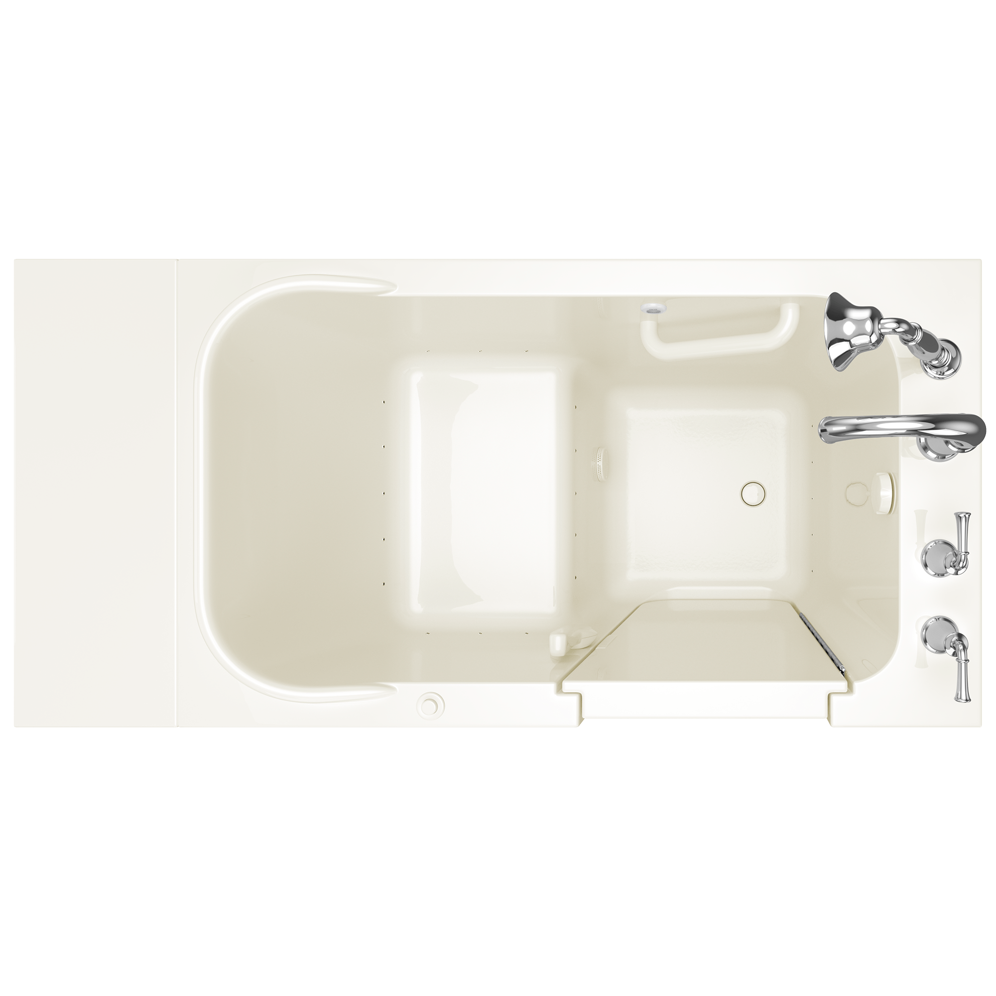 Gelcoat Value Series 28 x 48-Inch Walk-in Tub With Air Spa System - Right-Hand Drain With Faucet